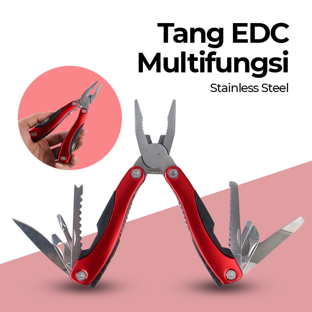 Tang Pisau Lipat Multifungsi EDC Survival Tool Stainless Steel - JEP Tang Pisau Lipat Multifungsi EDC Survival Tool Stainless Steel - MPA13 HA5XRK_MERAH_HITAM Tang Pisau Lipat Multifungsi EDC Survival Tool Stainless Steel - JEP Tang Pisau Lipat Multifungsi EDC Survival Tool Stainless Steel - MPA13 HA5XRK_MERAH_HITAM