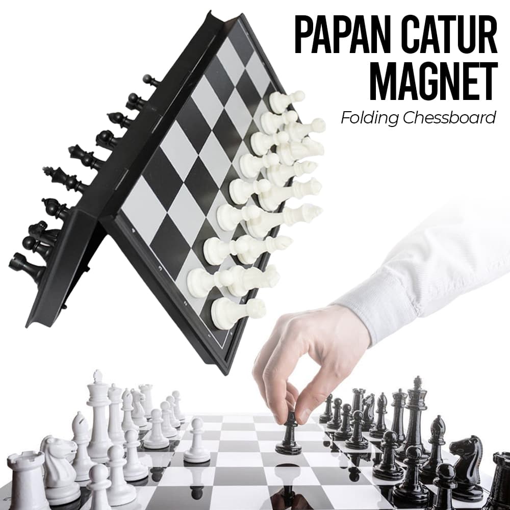 Yishun Permainan Papan Catur Lipat Magnet Folding Chessboard - Yishun Permainan Papan Catur Lipat Magnet Folding Chessboard - YS-B1 THCFBV_HITAM_PUTIH Yishun Permainan Papan Catur Lipat Magnet Folding Chessboard - Yishun Permainan Papan Catur Lipat Magnet Folding Chessboard - YS-B1 THCFBV_HITAM_PUTIH