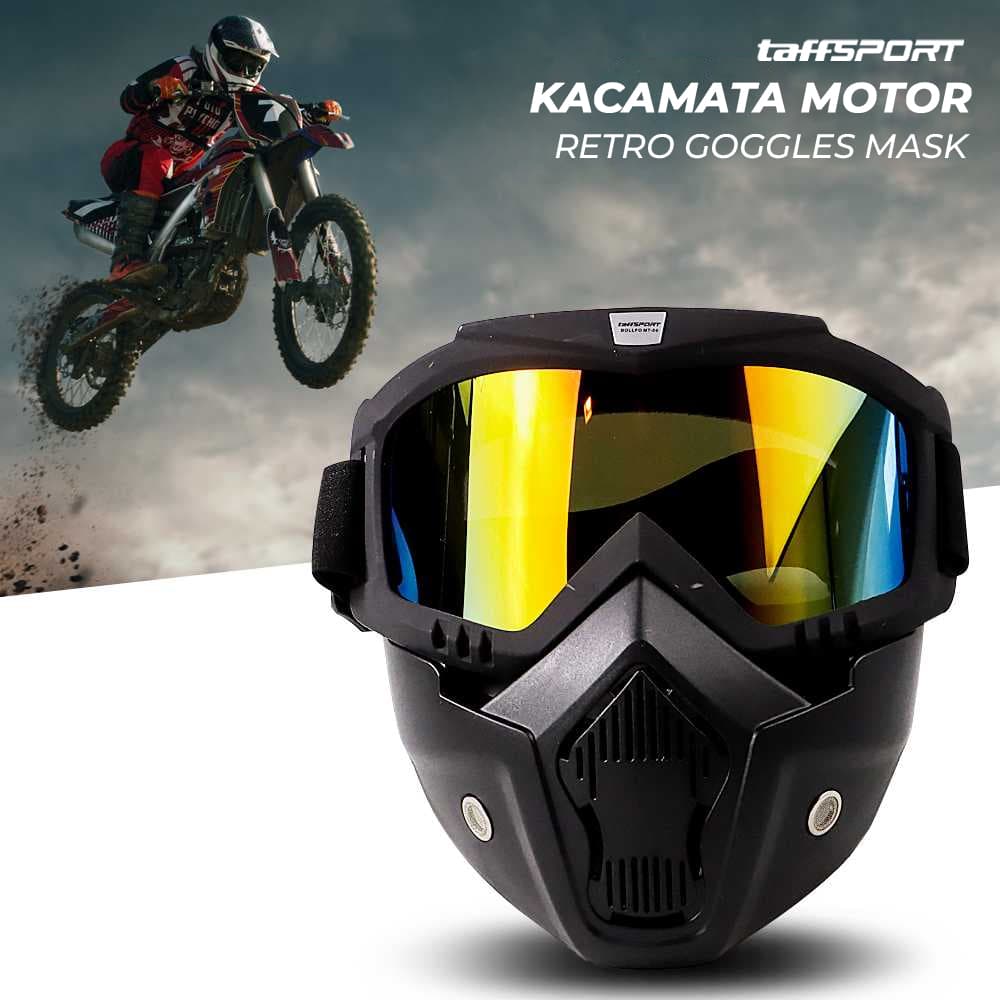 BOLLFO Kacamata Goggles Mask Motor Retro Windproof - TaffSPORT BOLLFO Kacamata Goggles Mask Motor Retro Windproof - MT-04 SELKBG_HITAM_EMAS BOLLFO Kacamata Goggles Mask Motor Retro Windproof - TaffSPORT BOLLFO Kacamata Goggles Mask Motor Retro Windproof - MT-04 SELKBG_HITAM_EMAS