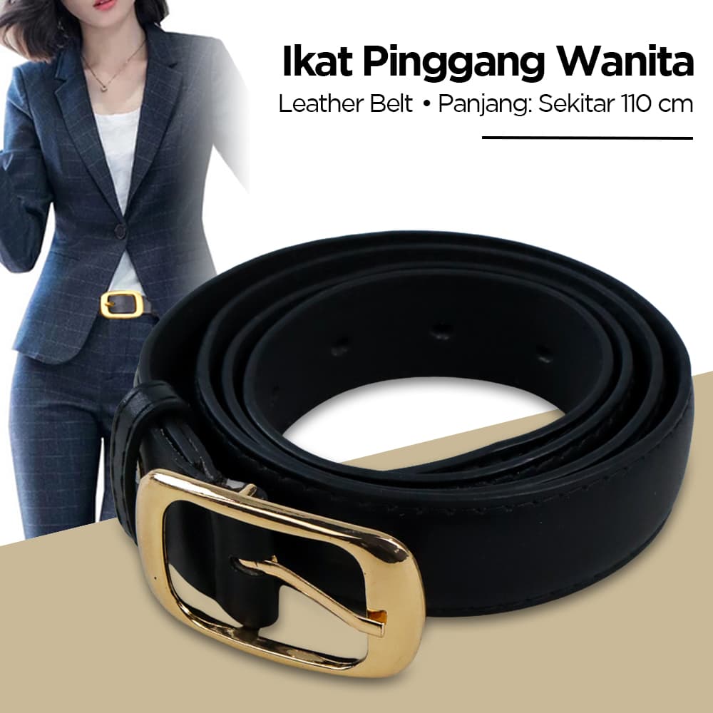 Tali Ikat Pinggang Gesper Wanita Fashion Women Leather Belt 110cm - Tali Ikat Pinggang Gesper Wanita Fashion Women Leather Belt 110cm - LCL-HF38 FH8GBK_HITAM Tali Ikat Pinggang Gesper Wanita Fashion Women Leather Belt 110cm - Tali Ikat Pinggang Gesper Wanita Fashion Women Leather Belt 110cm - LCL-HF38 FH8GBK_HITAM