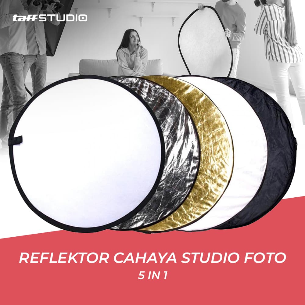 Reflektor Cahaya Fotografi Studio 5in1 Diffuser 58cm