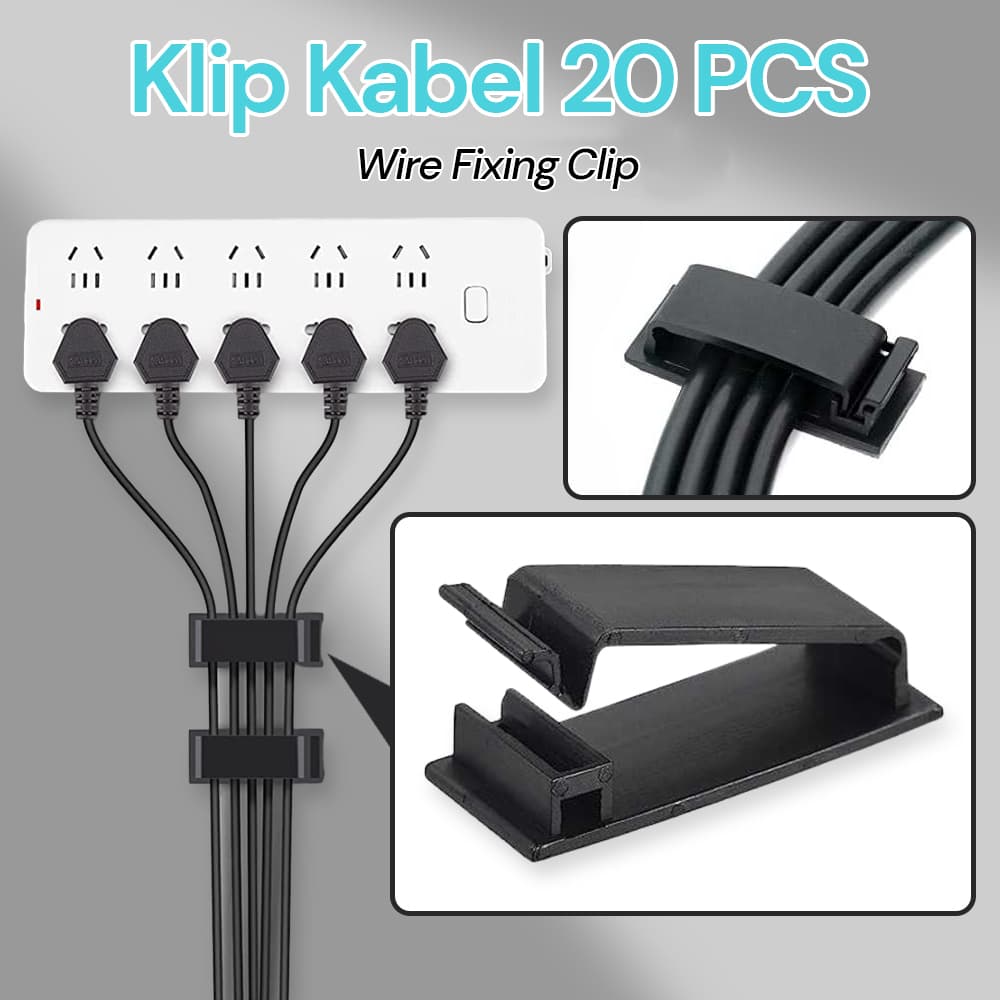 Klip Kabel Tempel Wire Fixing Clip 20 PCS