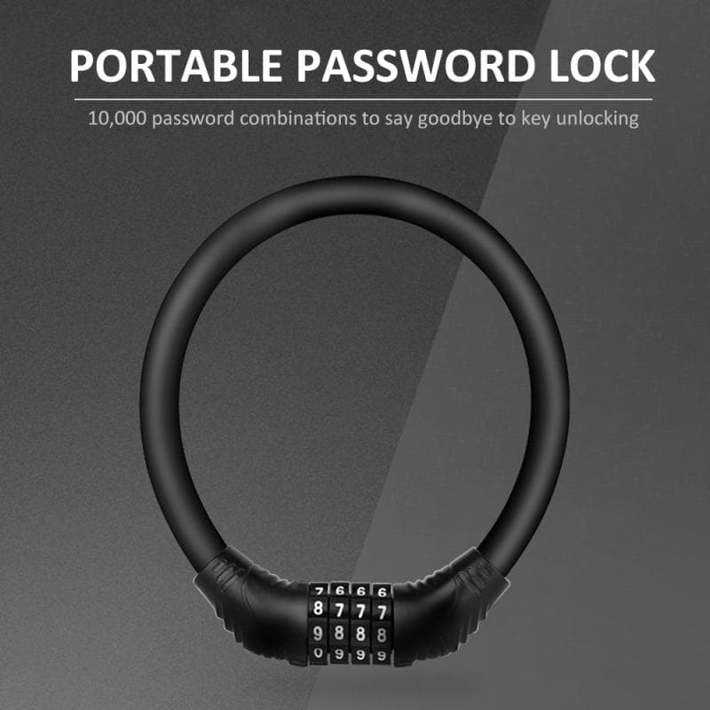 Gembok Sepeda Bicycle Lock Kode Angka Password 4 Digit