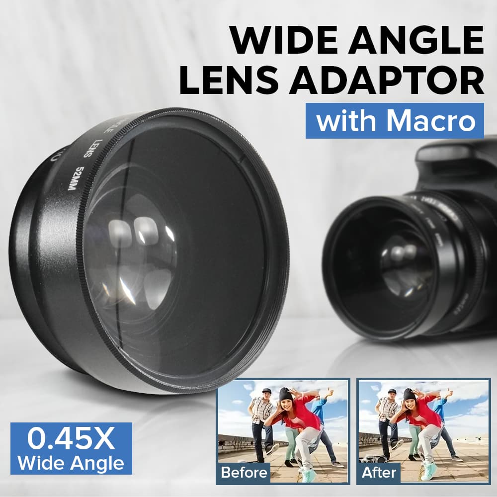 Lensa Kamera DSLR Wide Angle Fix Lens 0.45X Thread 52mm with Macro - Lensa Kamera DSLR Wide Angle Fix Lens 0.45X Thread 52mm with Macro CS14BK_HITAM Lensa Kamera DSLR Wide Angle Fix Lens 0.45X Thread 52mm with Macro - Lensa Kamera DSLR Wide Angle Fix Lens 0.45X Thread 52mm with Macro CS14BK_HITAM