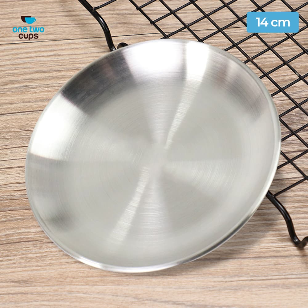 Piring Makan Stainless Steel Sultan Plate European Style - One Two Cups Piring Makan Stainless Steel Sultan Plate European Style - SN017 TP5GSV_14_CM_SILVER Piring Makan Stainless Steel Sultan Plate European Style - One Two Cups Piring Makan Stainless Steel Sultan Plate European Style - SN017 TP5GSV_14_CM_SILVER