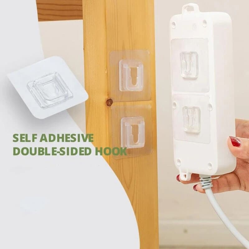 Rak Gantungan Hook Wall Hanger Adhesive 5.8x5.8cm 10 Pair