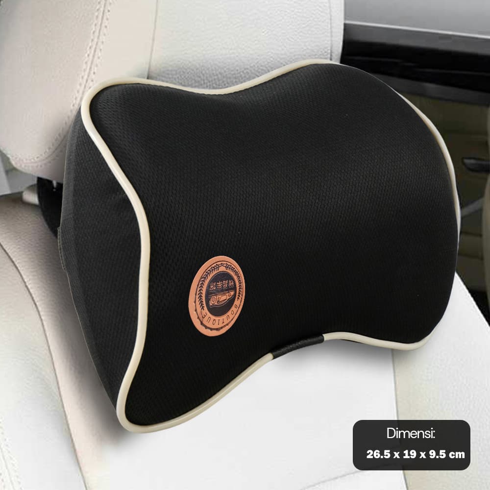 Bantal Leher Mobil Ergonomis Memory Foam Car Headrest Pillow