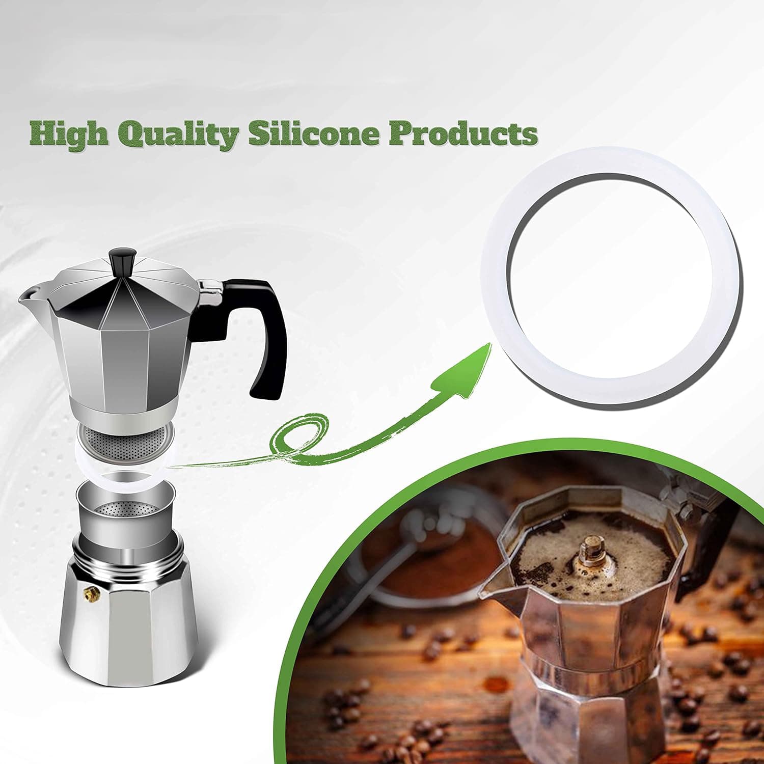 Karet Silikon Moka Pot Silicone Seal Ring Gasket 70mm 1 PCS
