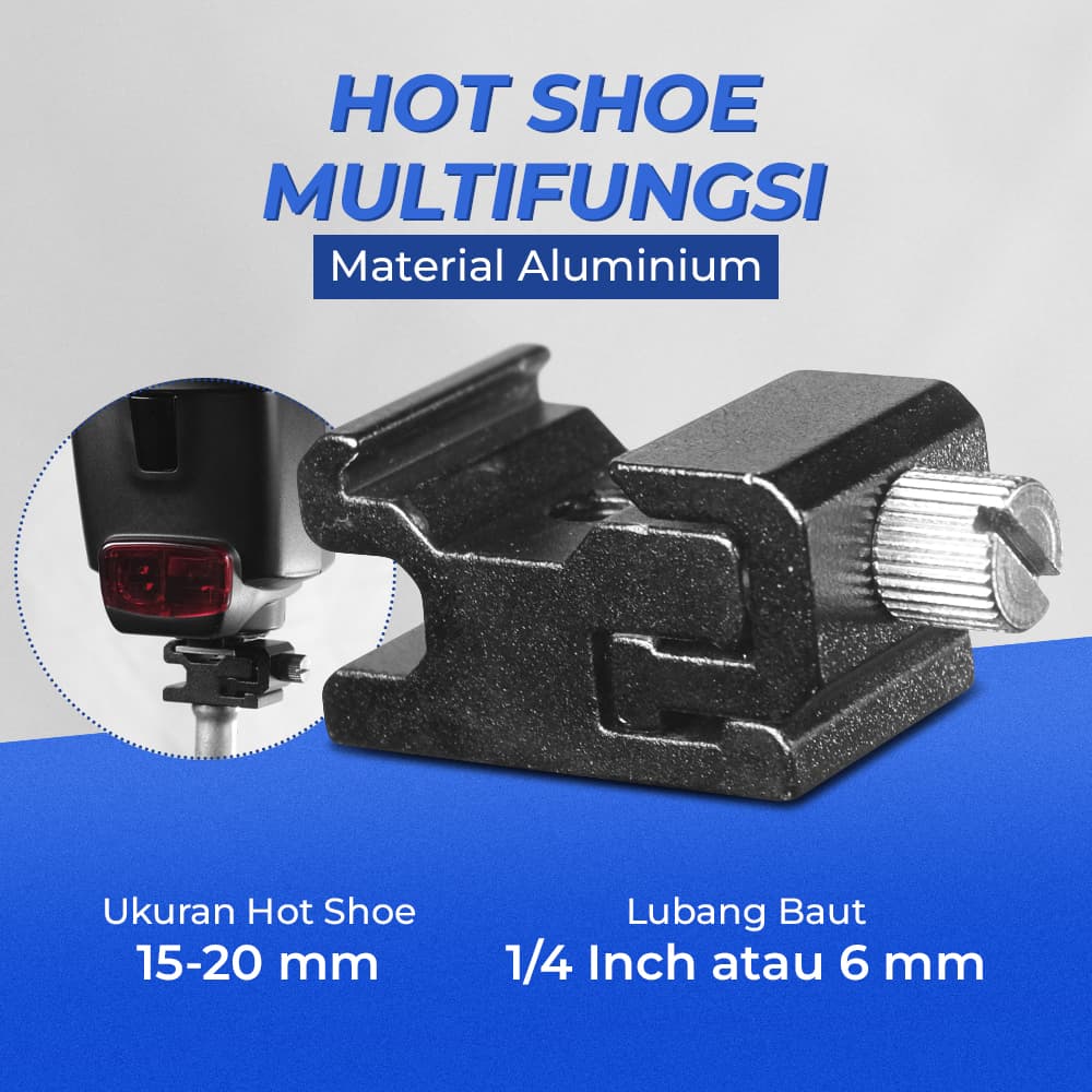 Hot Shoe Kamera DSLR Flash Tripod Screw 1/4 Inch