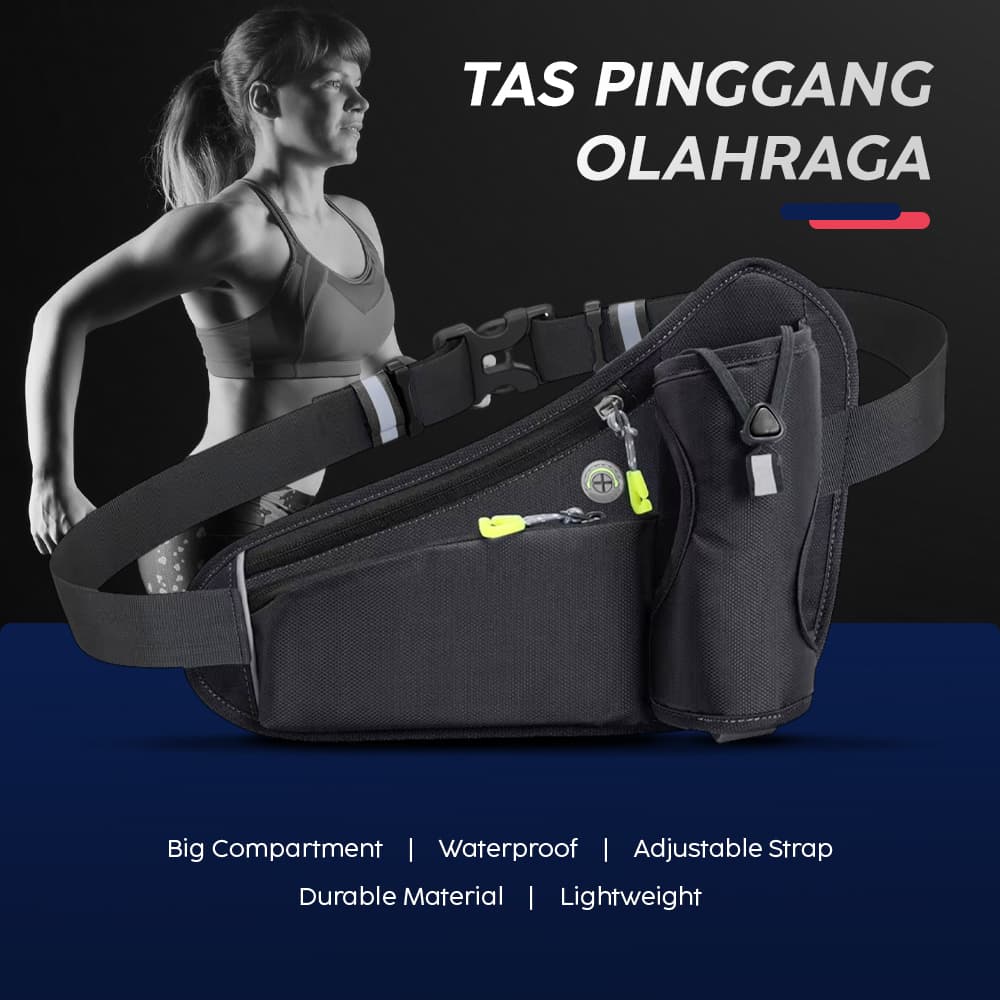 Tas Pinggang Olahraga Lari Waterproof Running Waist Bag - YIPINU Tas Pinggang Olahraga Lari Waterproof Running Waist Bag - 1079 SEIXBK_HITAM Tas Pinggang Olahraga Lari Waterproof Running Waist Bag - YIPINU Tas Pinggang Olahraga Lari Waterproof Running Waist Bag - 1079 SEIXBK_HITAM