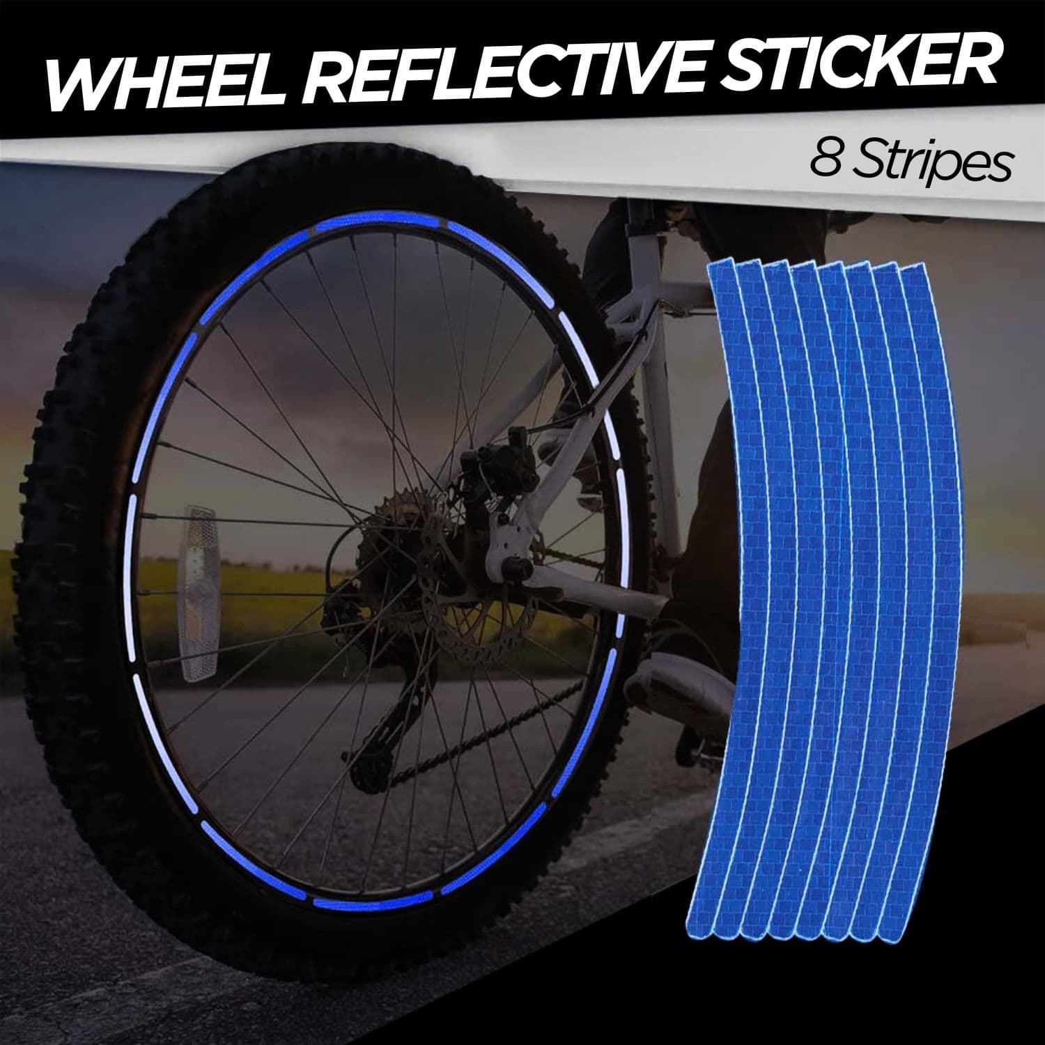 Stiker Velg Roda Sepeda Bicycle Wheel Reflective Sticker 8 Strip