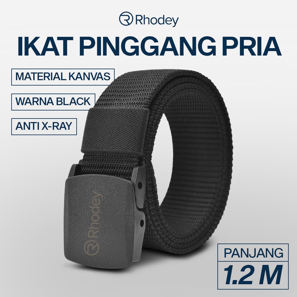 Ikat Pinggang Pria Sabuk Gesper Anti X-Ray Plastik Automatic Buckle