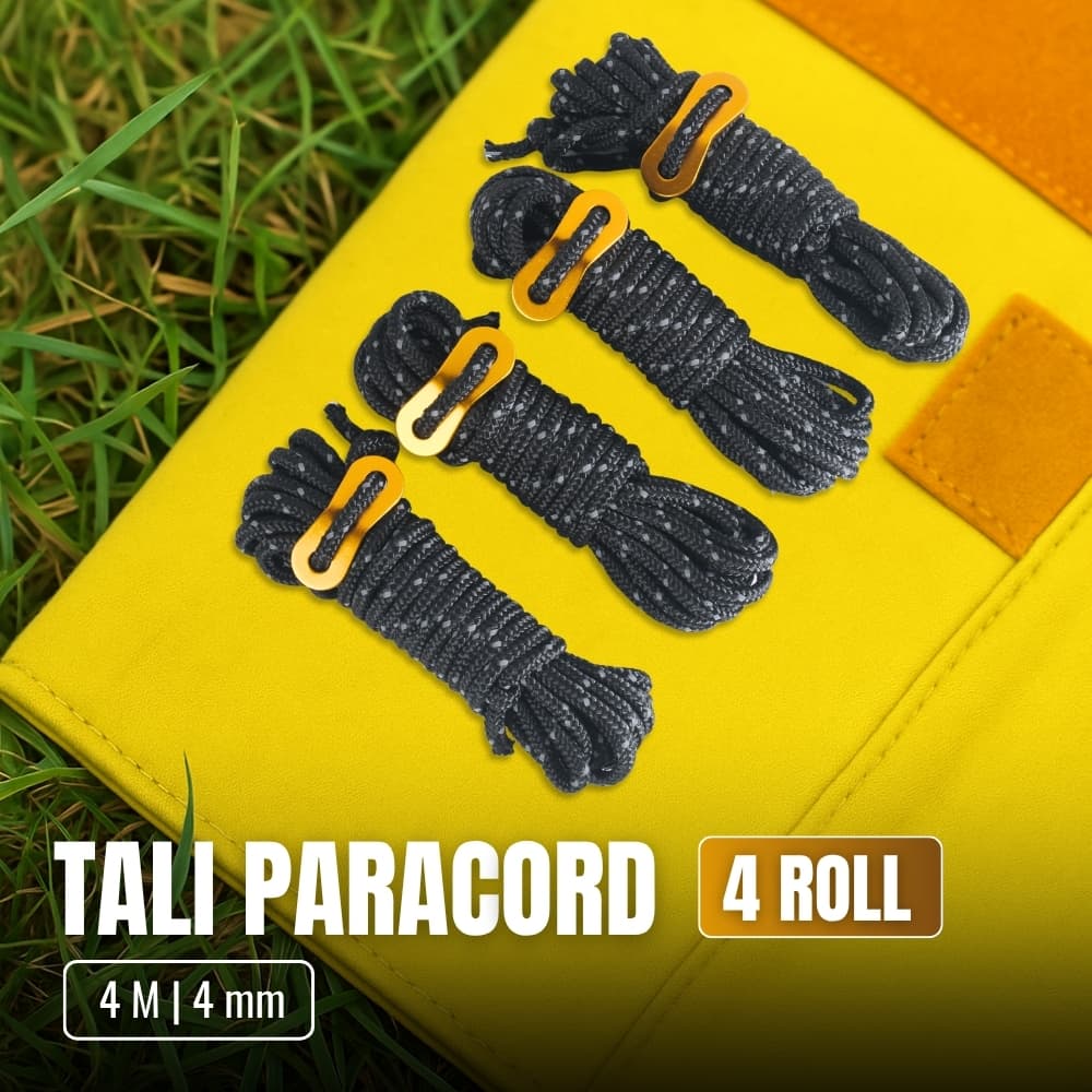 Tali Paracord Tali Tenda Rope 4M 4 Roll - TaffSPORT Tali Paracord Tali Tenda Rope 4M 4 Roll - RY1A SELLBK_HITAM Tali Paracord Tali Tenda Rope 4M 4 Roll - TaffSPORT Tali Paracord Tali Tenda Rope 4M 4 Roll - RY1A SELLBK_HITAM