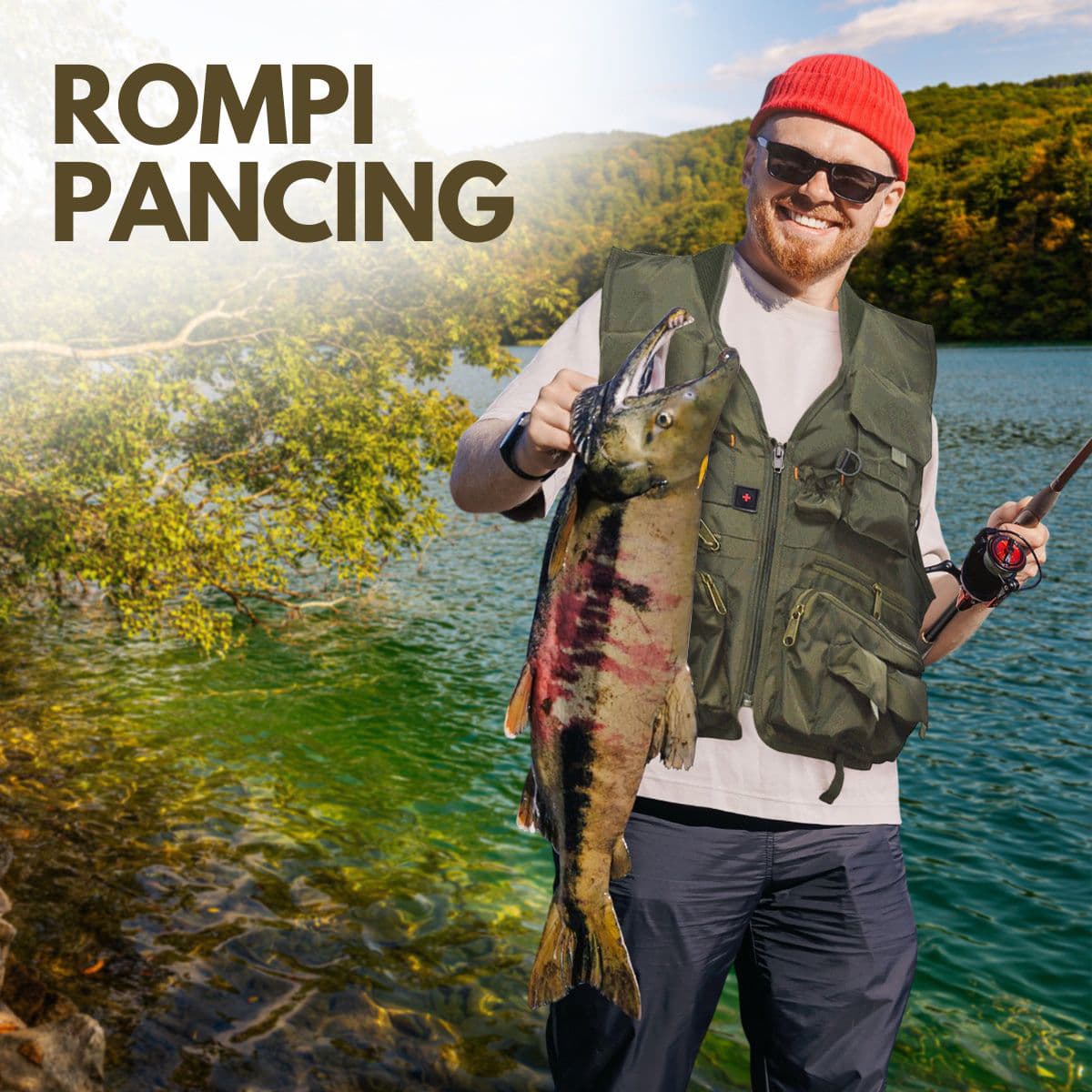 Rompi Pancing Fishing Vest Quick Dry Jacket XL - Deukio Rompi Pancing Fishing Vest Quick Dry Jacket XL - GDS09 TH23AG_ARMY_GREEN Rompi Pancing Fishing Vest Quick Dry Jacket XL - Deukio Rompi Pancing Fishing Vest Quick Dry Jacket XL - GDS09 TH23AG_ARMY_GREEN