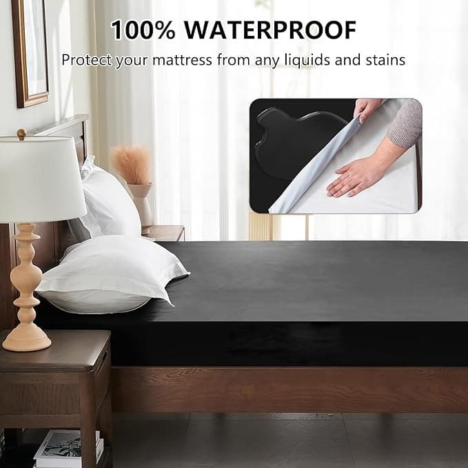 Sprei Polos Waterproof Bed Sheet Round Band Non Slip - HILIFE Sprei Polos Waterproof Bed Sheet Round Band Non Slip - HL1 HKDCBK_180_X_200CM_HITAM Sprei Polos Waterproof Bed Sheet Round Band Non Slip - HILIFE Sprei Polos Waterproof Bed Sheet Round Band Non Slip - HL1 HKDCBK_180_X_200CM_HITAM
