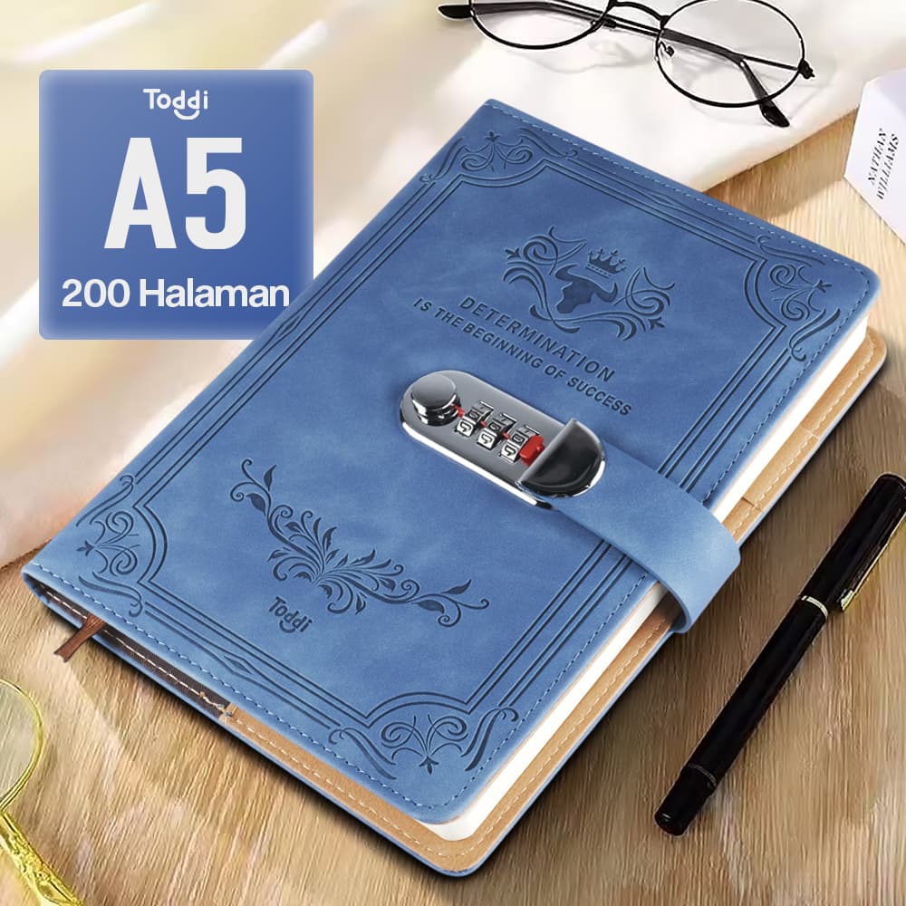 Buku Diary Notebook Catatan Jurnal A5 200 Halaman with Lock