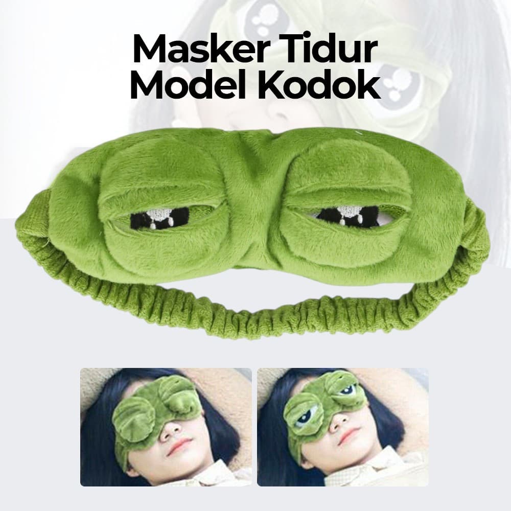 Masker Penutup Mata Tidur Sleeping Eye Mask Model Kodok