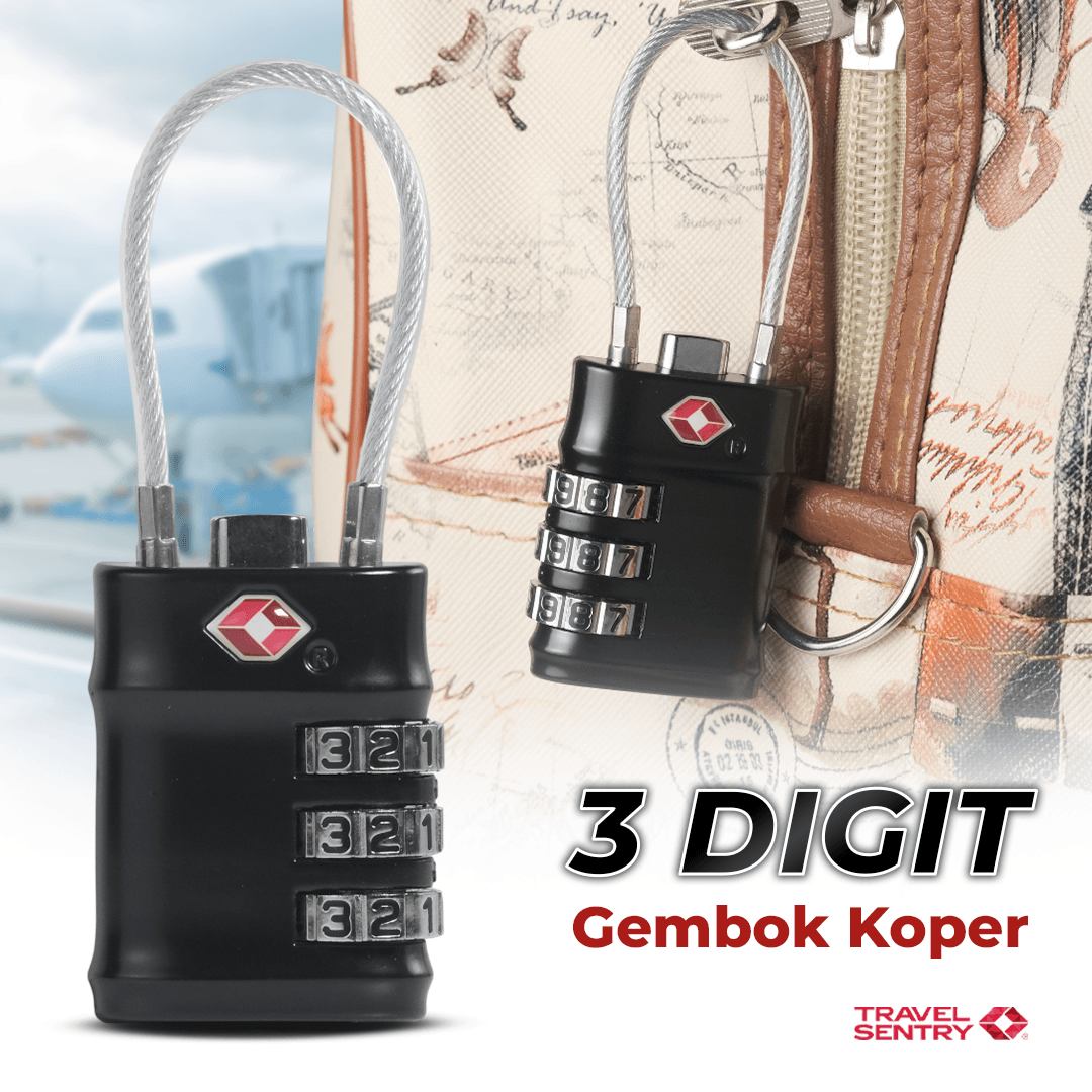 Gembok Koper Angka 3 Digit Suitcase Password TSA Lock