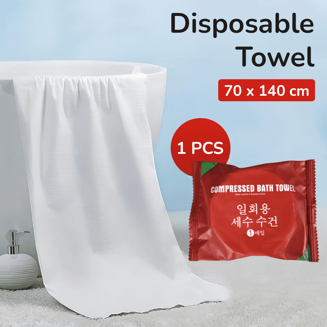 Handuk Mini Travel Disposable Compressed Towel