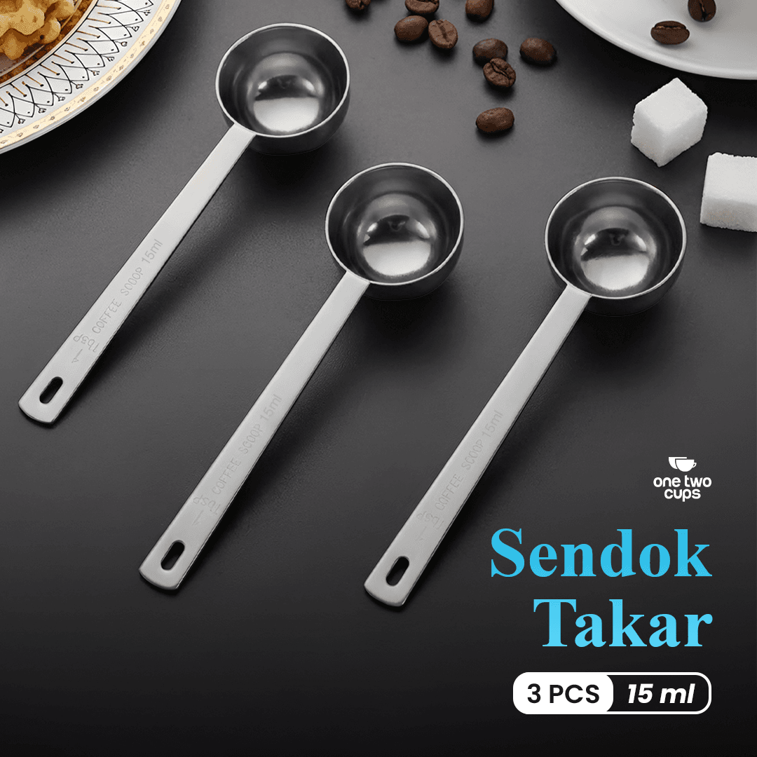 Sendok Takar Ukur Measuring Spoon Stainless Steel 3 PCS