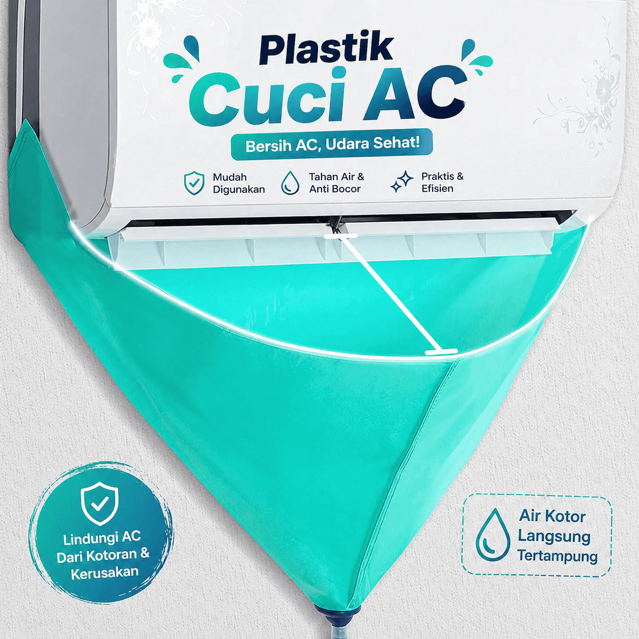 Plastik Cuci AC Tebal Terpal Cover Talang Air Anti Bocor Ukuran 3/4 1 1/2 PK - ESSAM Plastik Cuci AC Air Conditioner Cleaning Cover Waterproof - ES2 HKQTTC_HIJAU_TOSCA Plastik Cuci AC Tebal Terpal Cover Talang Air Anti Bocor Ukuran 3/4 1 1/2 PK - ESSAM Plastik Cuci AC Air Conditioner Cleaning Cover Waterproof - ES2 HKQTTC_HIJAU_TOSCA