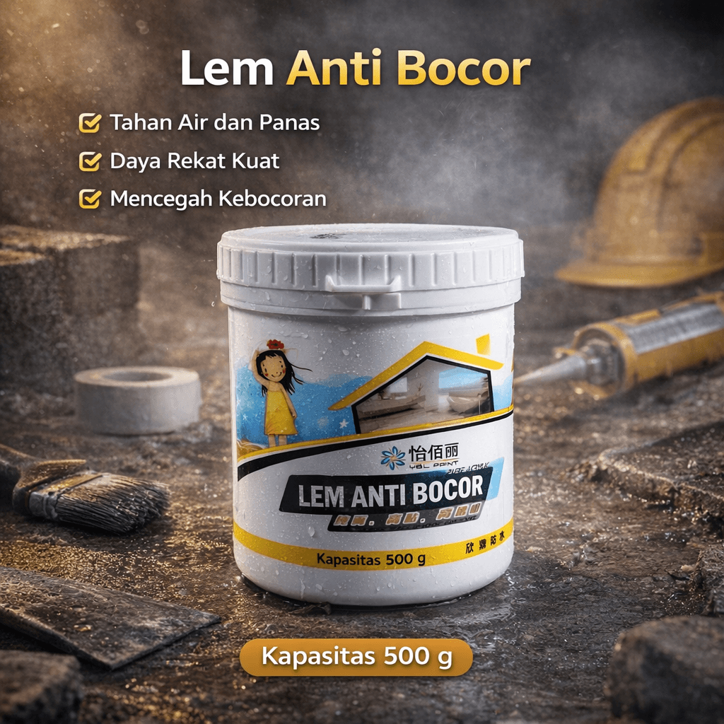 Lem Anti Bocor Rembes Waterproof Coating 500g with Brush - YBL Paint Lem Anti Bocor Rembes Waterproof Coating 500g with Brush - BV-03 HZKBWH_PUTIH Lem Anti Bocor Rembes Waterproof Coating 500g with Brush - YBL Paint Lem Anti Bocor Rembes Waterproof Coating 500g with Brush - BV-03 HZKBWH_PUTIH