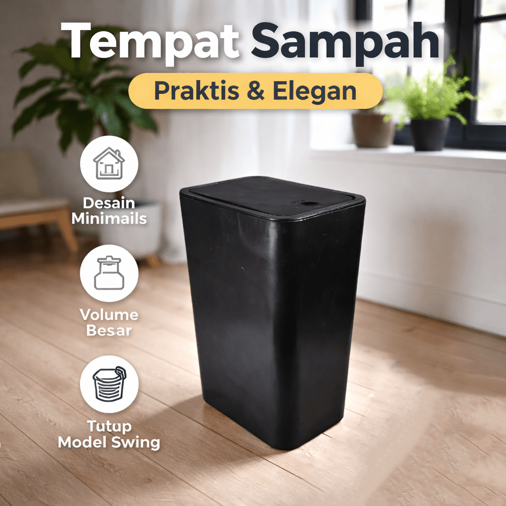Tempat Sampah Trash Bin Household with Hand Press