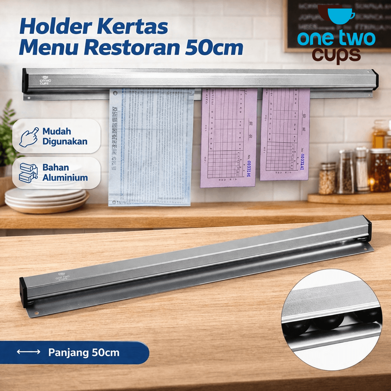 Holder Gantungan Kertas Pesanan Restoran Menu Order Bill