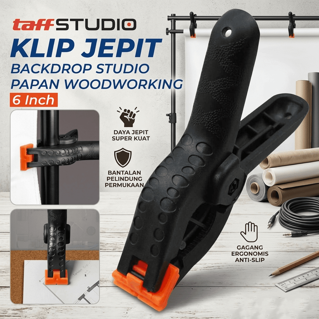 Klip Jepit Backdrop Studio Fotografi Woodworking 6 Inch