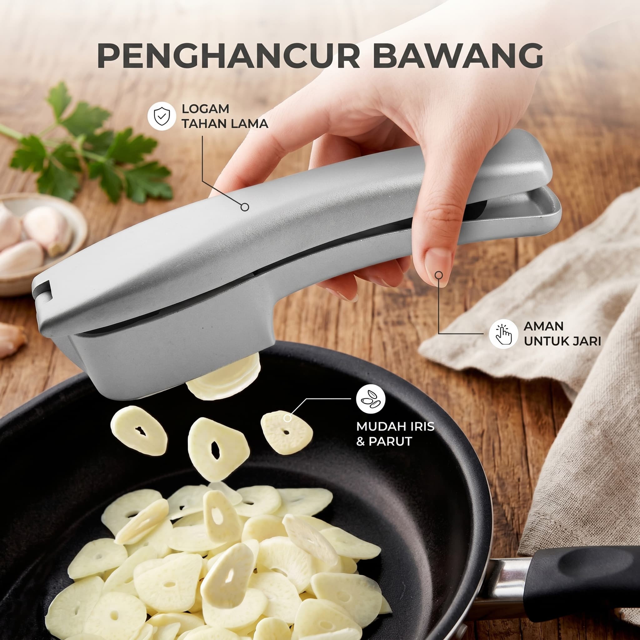 Penghancur Bawang Garlic Presser Crusher Squeezer