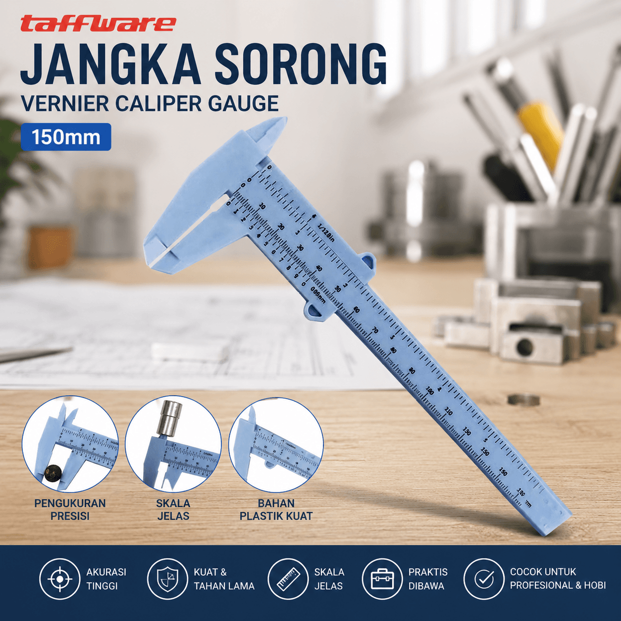 Jangka Sorong Sigmat Kaliper Gauge Micrometer - Taffware Jangka Sorong Kaliper Sigmat Gauge Micrometer 150mm - QST-600 HAQQBL_BIRU Jangka Sorong Sigmat Kaliper Gauge Micrometer - Taffware Jangka Sorong Kaliper Sigmat Gauge Micrometer 150mm - QST-600 HAQQBL_BIRU
