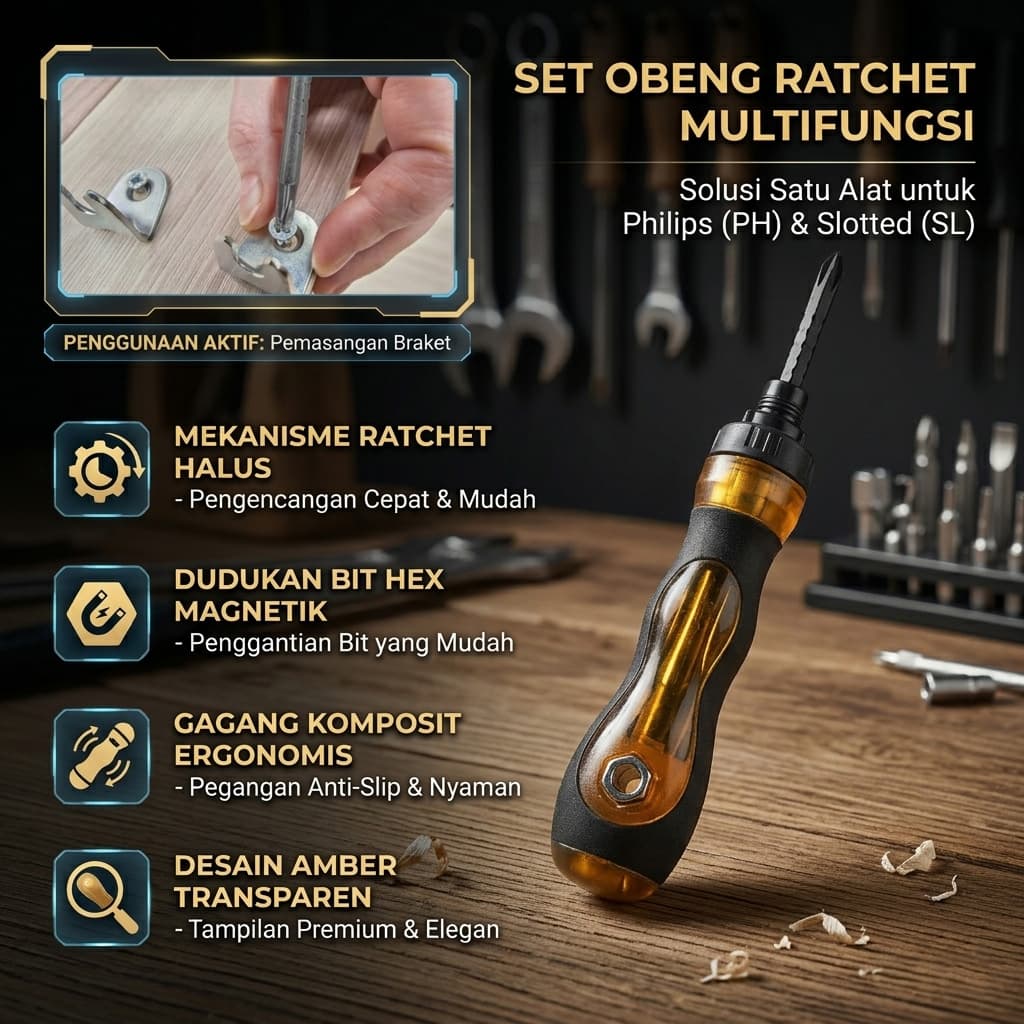 Kseibi Obeng Set Reparasi dan Slotted 2in1