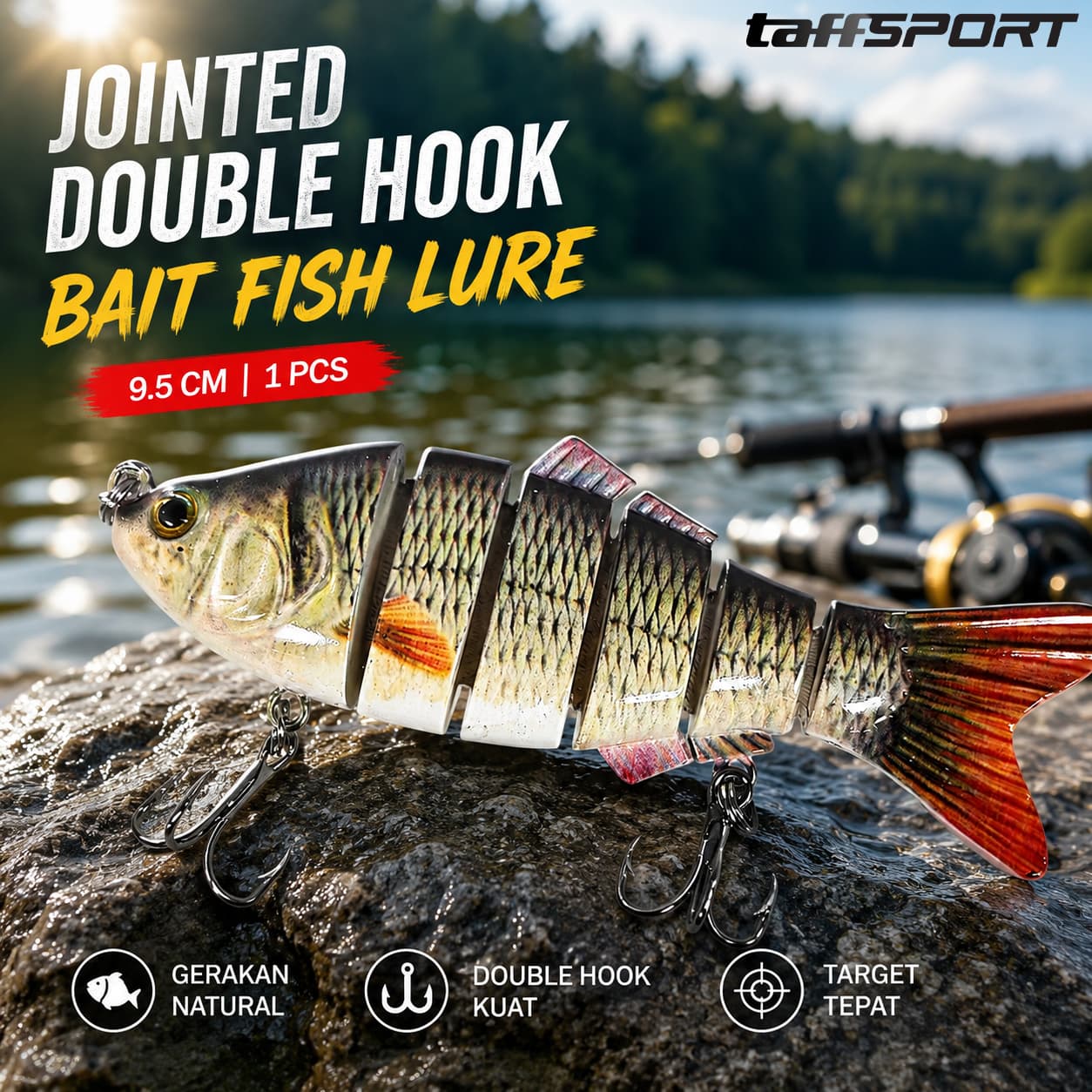 Kail Pancing Bentuk Ikan Hidup Fish Lure Bait 9.5cm