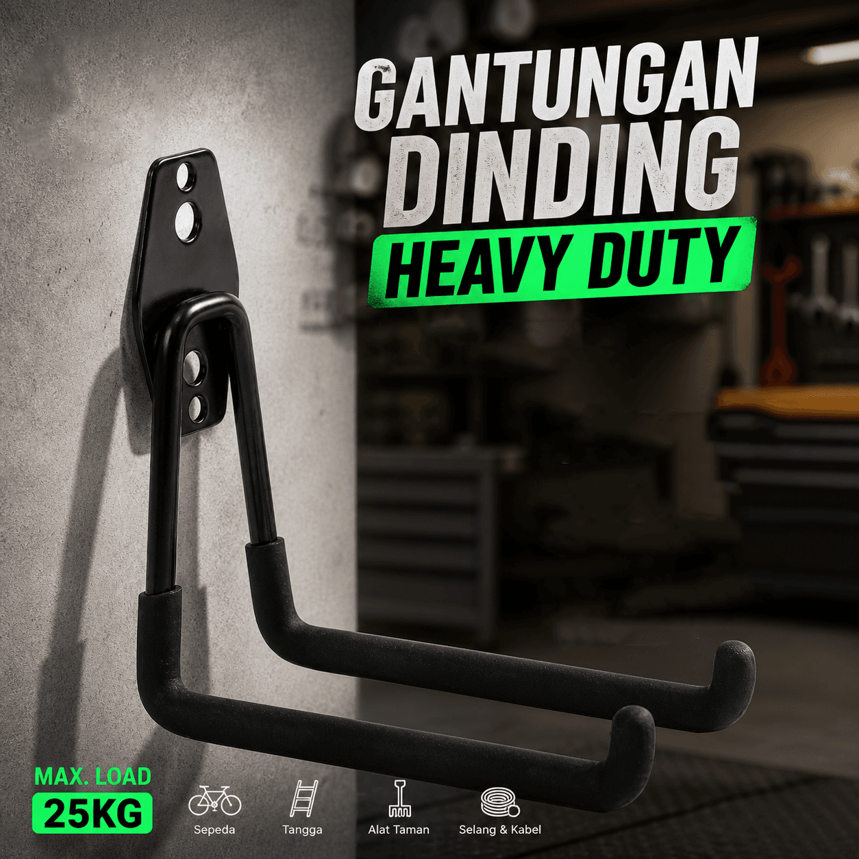 Gantungan Dinding Hook Wall Mount Organizer Heavy Duty