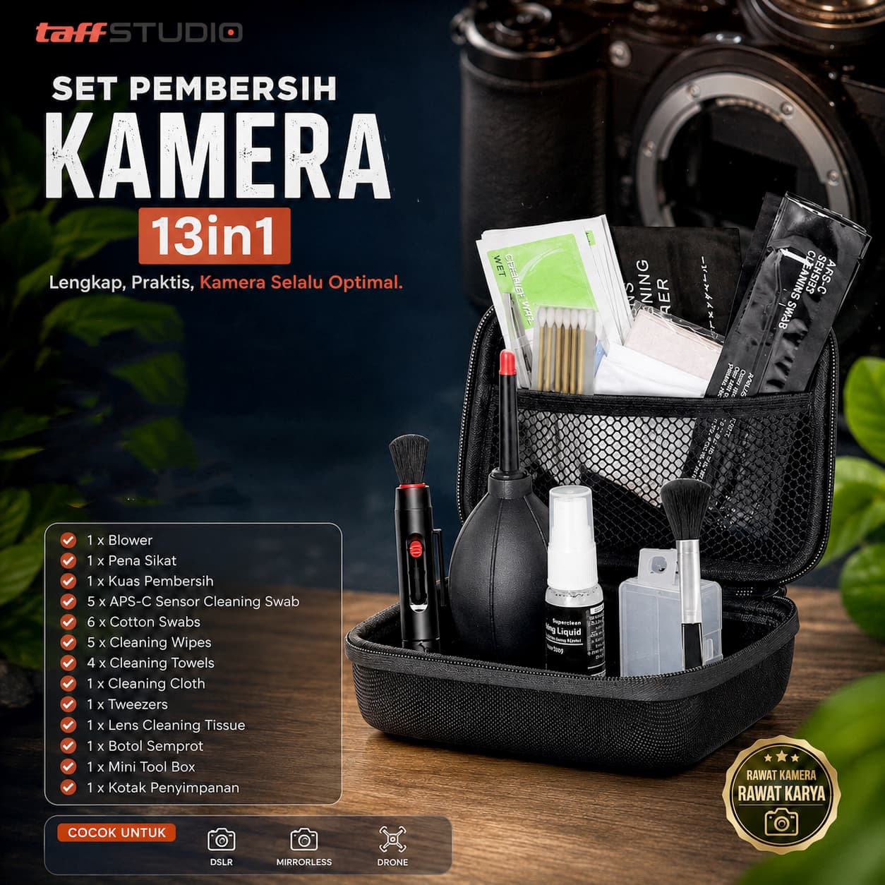 Set Pembersih Kamera Camera Cleaning Kit 13in1