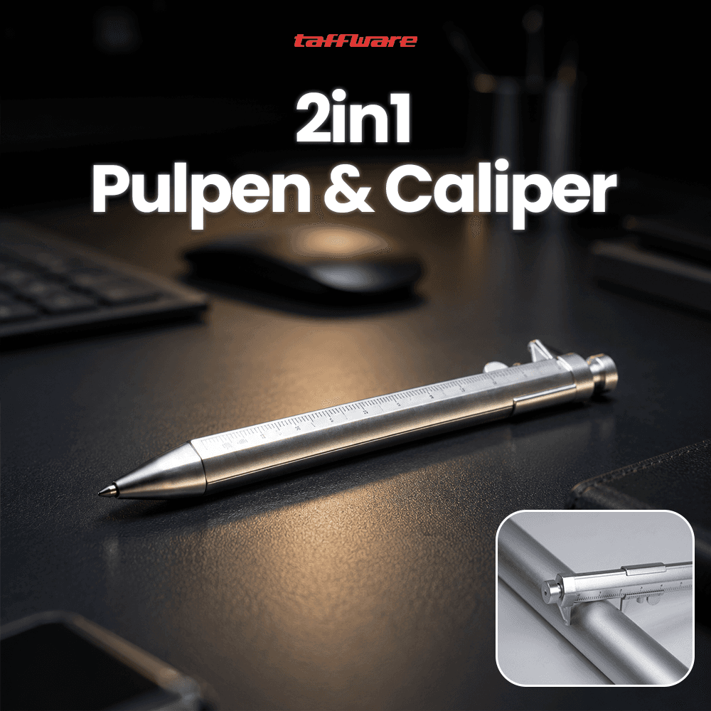 Pena Pulpen Ballpoint Pen Caliber Measuring Tool Scale Ruler - Taffware Pena Pulpen Ballpoint Pen Caliber Measuring Tool Scale Ruler - B100 OT7ZSV_SILVER Pena Pulpen Ballpoint Pen Caliber Measuring Tool Scale Ruler - Taffware Pena Pulpen Ballpoint Pen Caliber Measuring Tool Scale Ruler - B100 OT7ZSV_SILVER
