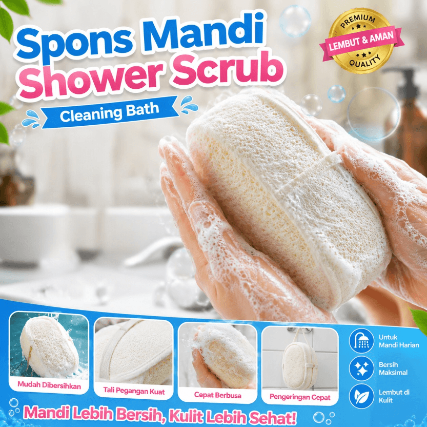 Spons Mandi Shower Sponge Scrub Cleaning Bath