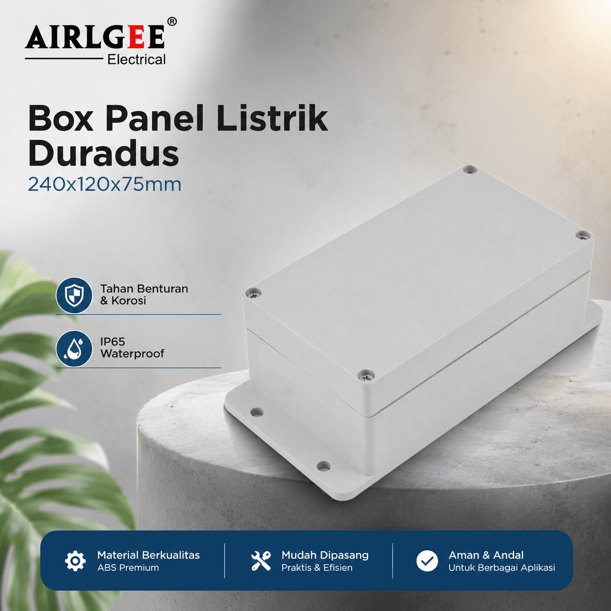 Box Panel Listrik Duradus Enclosure Junction Box Waterproof - AIRLGEE Box Panel Listrik Duradus Junction Box Waterproof 240x120x75mm - F1-2 HZD9WH_PUTIH Box Panel Listrik Duradus Enclosure Junction Box Waterproof - AIRLGEE Box Panel Listrik Duradus Junction Box Waterproof 240x120x75mm - F1-2 HZD9WH_PUTIH