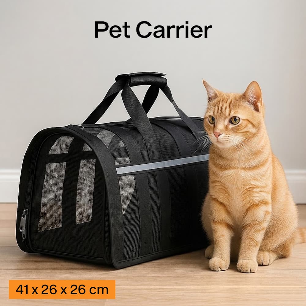 Tas Kandang Anjing Kucing Breathable Pet Carrier Bag 41x26x26cm - MEISU Tas Kandang Anjing Kucing Breathable Pet Carrier Bag 41x26x26cm - MS50 TP4VBK_HITAM Tas Kandang Anjing Kucing Breathable Pet Carrier Bag 41x26x26cm - MEISU Tas Kandang Anjing Kucing Breathable Pet Carrier Bag 41x26x26cm - MS50 TP4VBK_HITAM