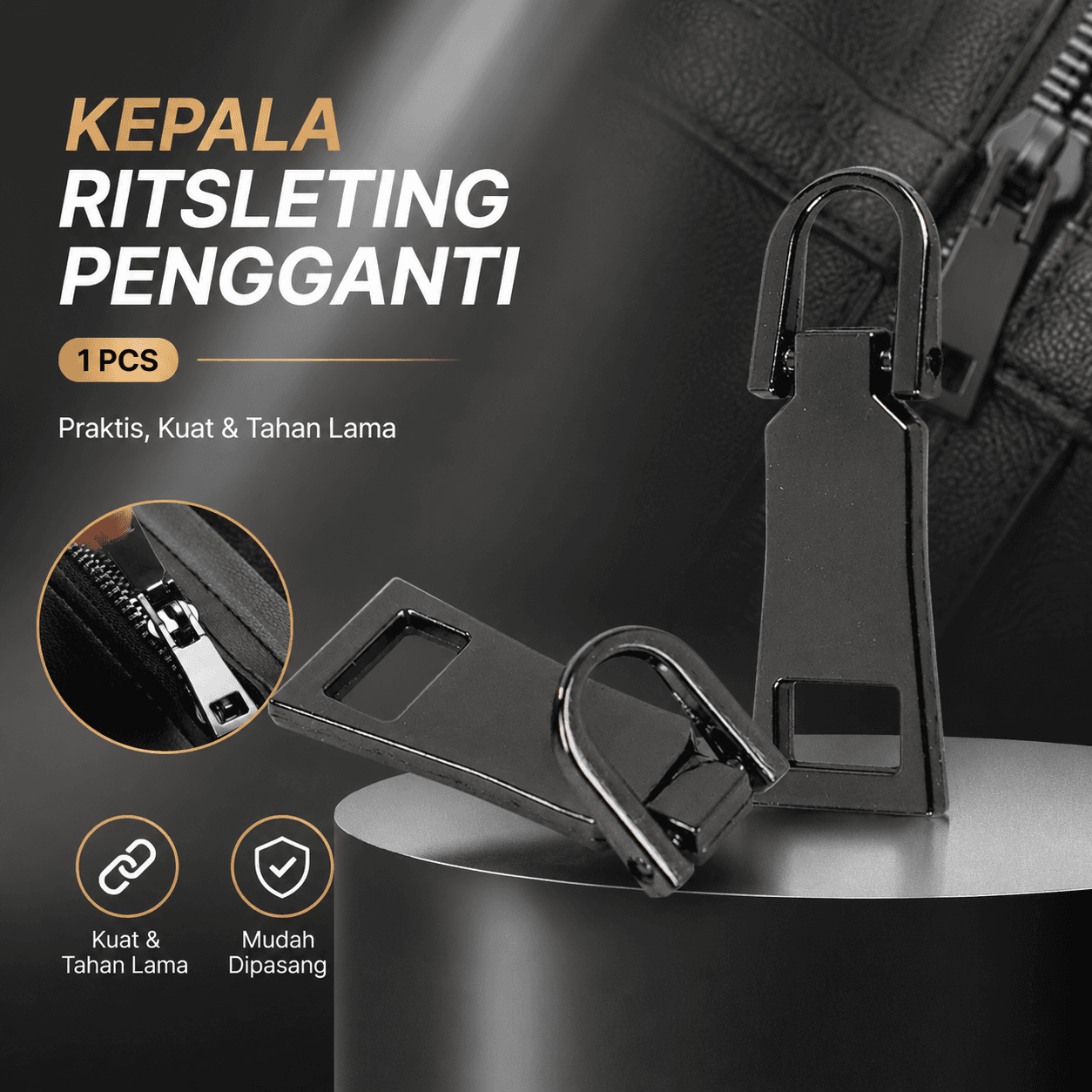 Kepala Ritsleting Pengganti Zipper Head Replacement 1 PCS - KALAX Kepala Ritsleting Pengganti Zipper Head Replacement 1 PCS - KA10 HAQYBK_HITAM Kepala Ritsleting Pengganti Zipper Head Replacement 1 PCS - KALAX Kepala Ritsleting Pengganti Zipper Head Replacement 1 PCS - KA10 HAQYBK_HITAM