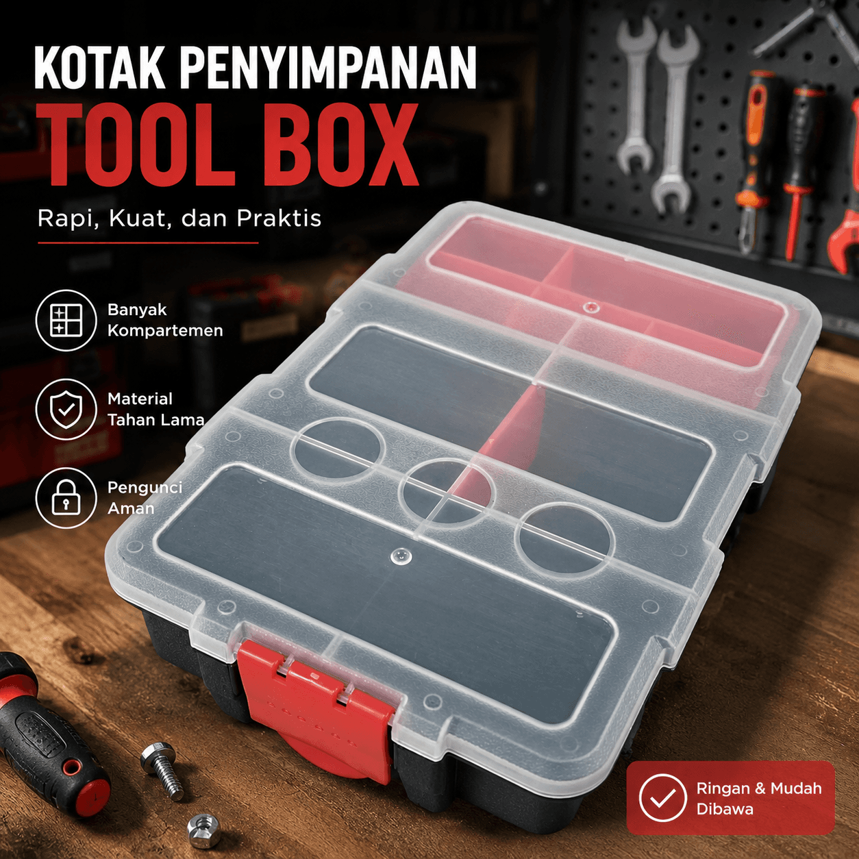 Kotak Penyimpanan Baut Obeng