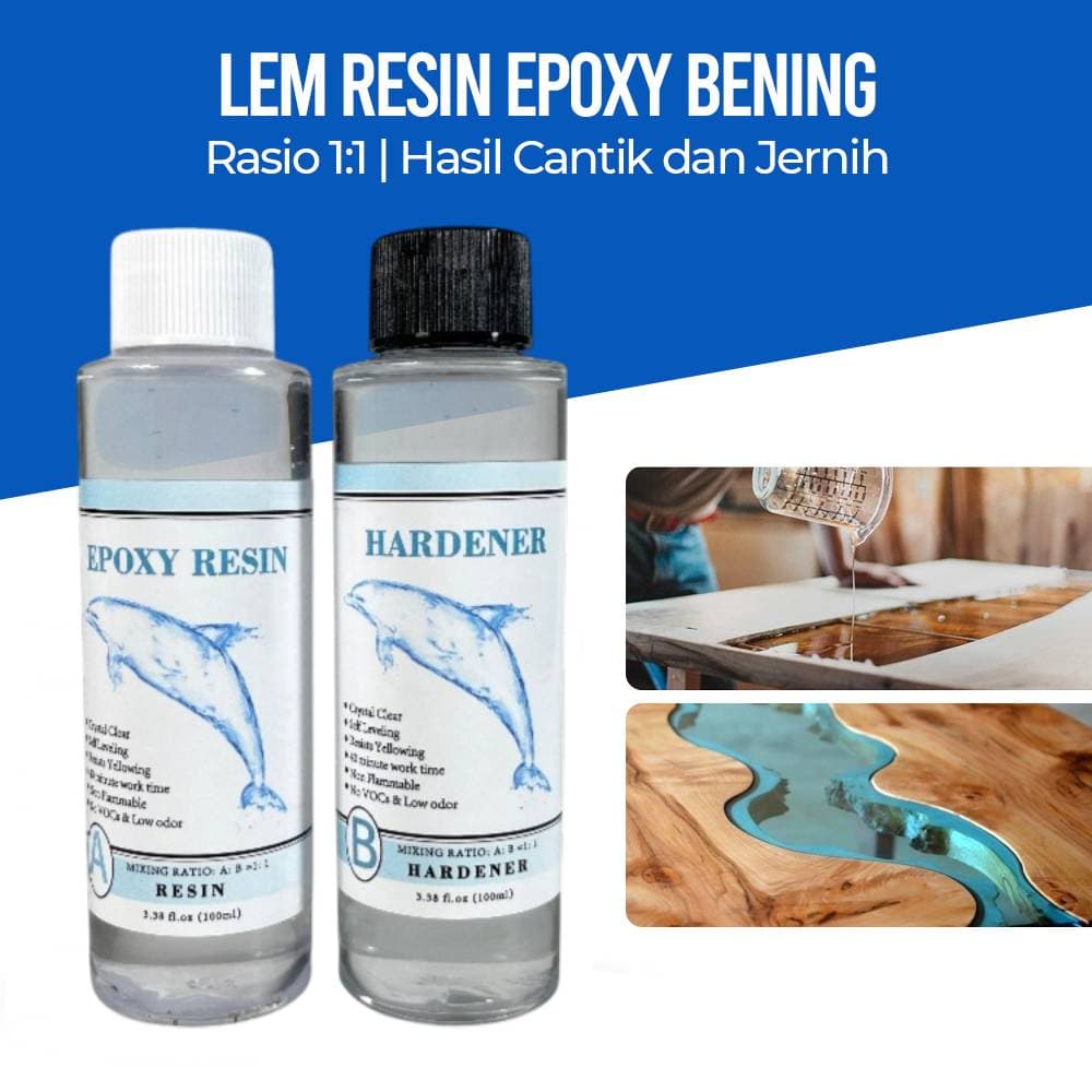 Lem Resin Epoxy Bening Rasio 1:1 AB Crystal DIY Handmade Jewelry - QIAO Lem Resin Epoxy Bening Rasio 1:1 AB Crystal DIY Handmade Jewelry - ER-001 HZH2TP_100ML_TRANSPARAN Lem Resin Epoxy Bening Rasio 1:1 AB Crystal DIY Handmade Jewelry - QIAO Lem Resin Epoxy Bening Rasio 1:1 AB Crystal DIY Handmade Jewelry - ER-001 HZH2TP_100ML_TRANSPARAN