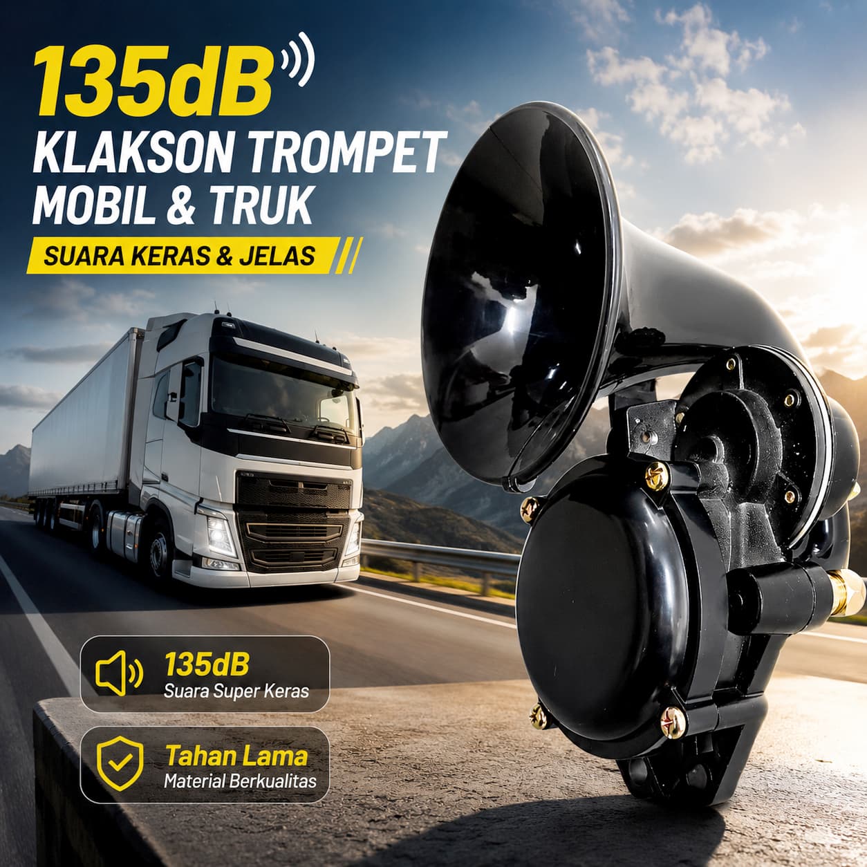 Klakson Angin Keong Trompet Mobil Truk Loud Air Horn 135dB - OTOHEROES Klakson Angin Keong Trompet Mobil Truk Loud Air Horn 135dB - DL35 RSARBK_HITAM Klakson Angin Keong Trompet Mobil Truk Loud Air Horn 135dB - OTOHEROES Klakson Angin Keong Trompet Mobil Truk Loud Air Horn 135dB - DL35 RSARBK_HITAM