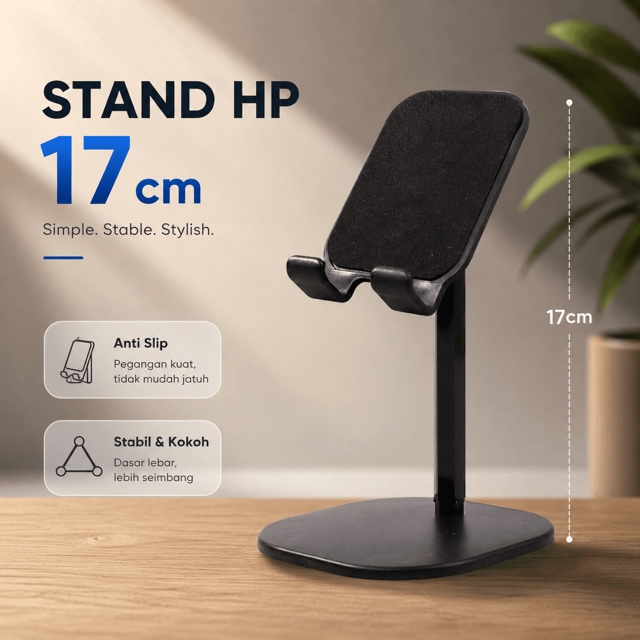 Dudukan Smartphone Desktop Stand Holder 17cm