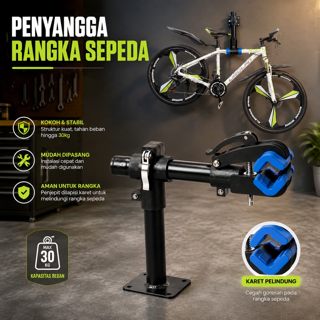 Alat Penyangga Perbaikan Rangka Sepeda Bicycle Repair Frame Kit - ROCES Alat Penyangga Perbaikan Rangka Sepeda Bicycle Repair Frame Kit - MT45 HACBBK_HITAM Alat Penyangga Perbaikan Rangka Sepeda Bicycle Repair Frame Kit - ROCES Alat Penyangga Perbaikan Rangka Sepeda Bicycle Repair Frame Kit - MT45 HACBBK_HITAM