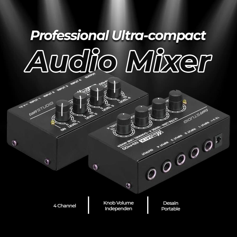 Professional Ultra-compact Karaoke Mixer Amplifier 4 Ch - TaffSTUDIO Professional Ultra-compact Karaoke Mixer Amplifier 4 Ch - MH400 SK01BK_HITAM Professional Ultra-compact Karaoke Mixer Amplifier 4 Ch - TaffSTUDIO Professional Ultra-compact Karaoke Mixer Amplifier 4 Ch - MH400 SK01BK_HITAM