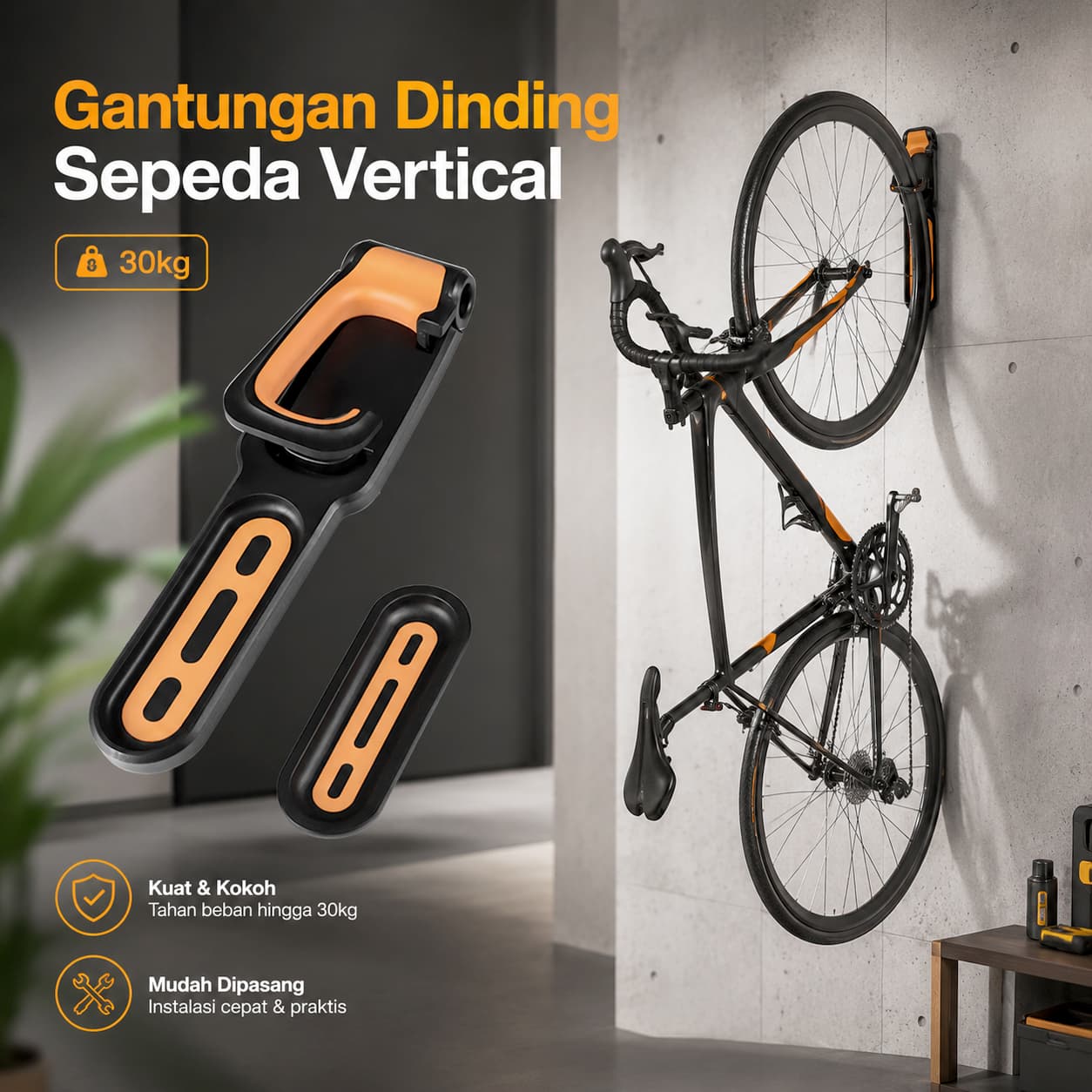 Gantungan Dinding Sepeda Wall Hook Bike Hanger