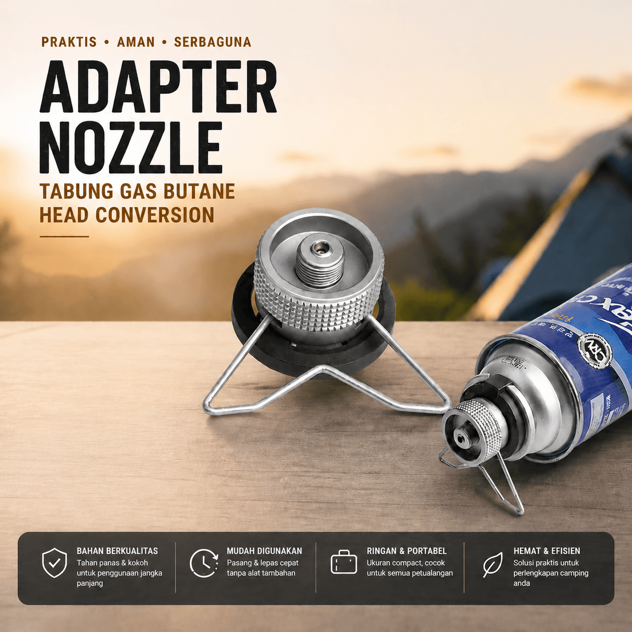 Adapter Nozzle Tabung Gas Butane Head Conversion - TaffSPORT Adapter Nozzle Tabung Gas Butane Head Conversion - Z10 HAPFGY_GRAY Adapter Nozzle Tabung Gas Butane Head Conversion - TaffSPORT Adapter Nozzle Tabung Gas Butane Head Conversion - Z10 HAPFGY_GRAY