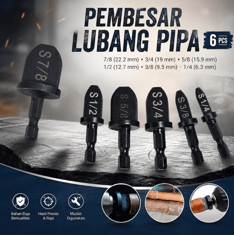 Pembesar Lubang Pipa Tube Pipe Expander 6PCS