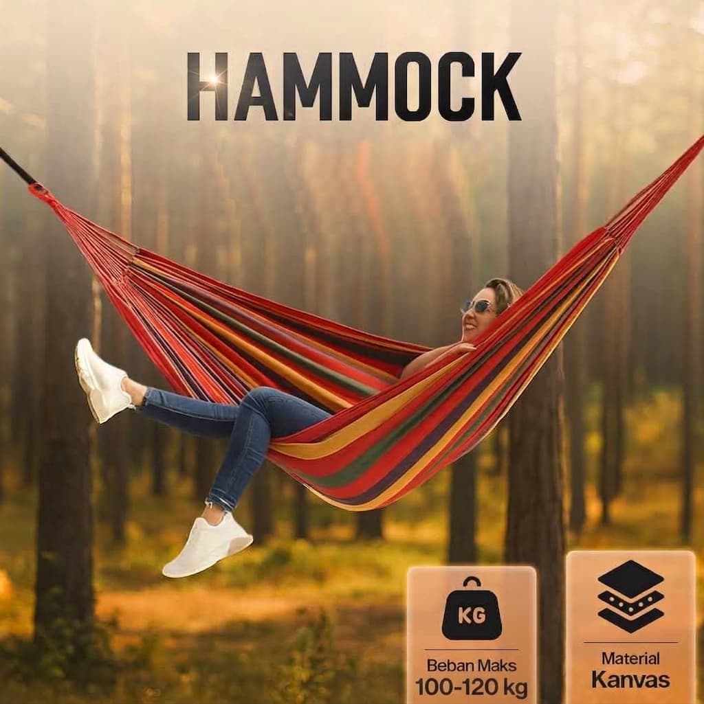 Tempat Tidur Gantung Double Thick Canvas - Hammock Tempat Tidur Gantung Double Thick Canvas - JS426 SE3KMC_MULTI_WARNA Tempat Tidur Gantung Double Thick Canvas - Hammock Tempat Tidur Gantung Double Thick Canvas - JS426 SE3KMC_MULTI_WARNA